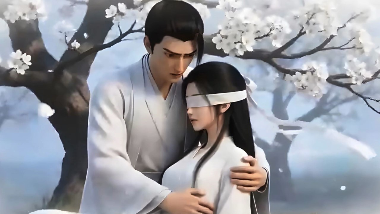 Blindfolded Xiao Long Nv (小龍女) was kissed on the cheek and mistook him for Yang Guo 神鵰俠侶 尹志平蒙住小龍女眼睛她動彈不得 Comic Manga AI The Legend of Condor Heroes 神雕密傳-小龍女與尹志平的情事