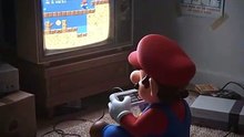 Mario Playing Super Mario Bros Retro