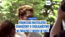 Francuski nastolatek oskarżony w Singapurze za wiralowe wideo z lizaniem słomki w automacie z napojami