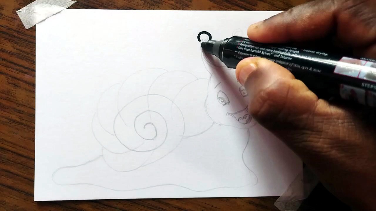How to Draw Snail with Color for Kids _ Easy Drawing Color _ Coloring page and Toddlers