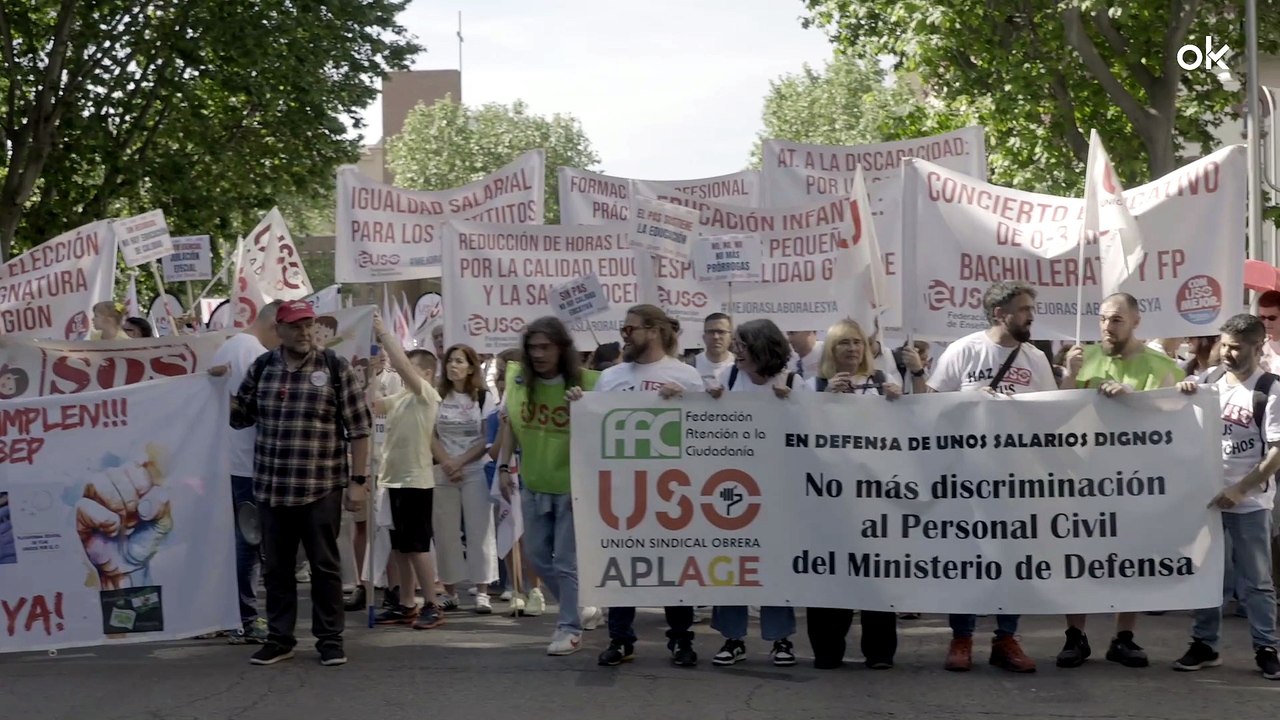 Trabajadores indignados contra Sánchez en la m...