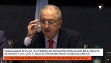 Passalacqua destacó la inversión en infraestructura escolar, el boleto estudiantil gratuito y lanzó el programa Ahora Viajes Educativos