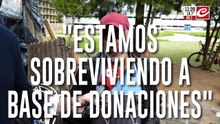 Trabajadores de Fate realizan un locro en la puerta de la fábrica
