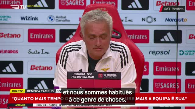 Benfica - Mourinho dément tout contact avec le Real Madrid