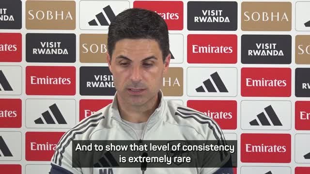 'Extremely rare' - Arteta hails Rice's consistency