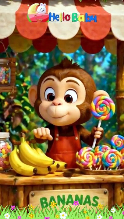 Monkey Opened a Shop 🐵 Funny Kids Rhyme | Naughty Fox Story #reels #MonkeyRhyme #KidsShorts #FunnyRhymes #NurseryRhymes #BabySongs