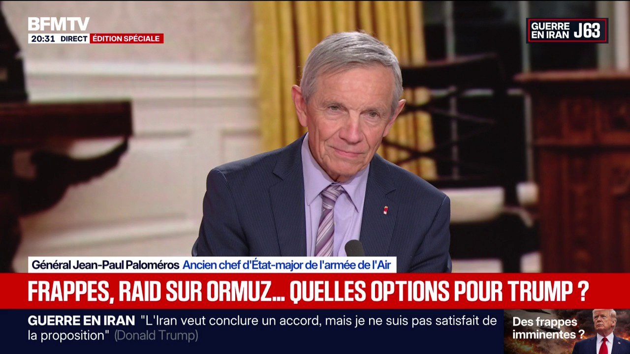 Iran: "Je demanderais à Donald Trump de préciser ses objectifs", détaille Jean-Paul Paloméros, ancien chef d'État-major de l'armée de l'air