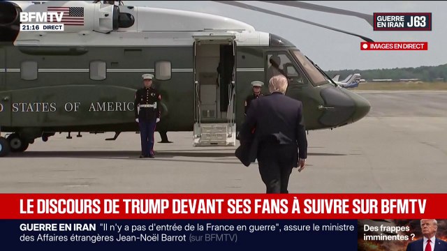 Donald Trump est arrivé en Floride pour son meeting, un meeting à suivre sur BFMTV