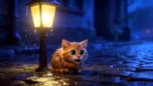Helping cat