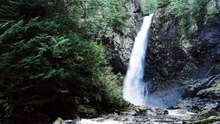 A Hidden Waterfall Before the Road North | Northern Vancouver Island Travel Moment