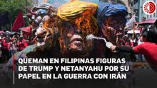 Protesta en Filipinas: queman a Trump, Netanyahu y Marcos Jr. mientras denuncian crisis energética por guerra con Irán