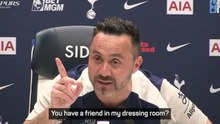 'Help me!' - De Zerbi jokes with reporter over Spurs unbeaten claim