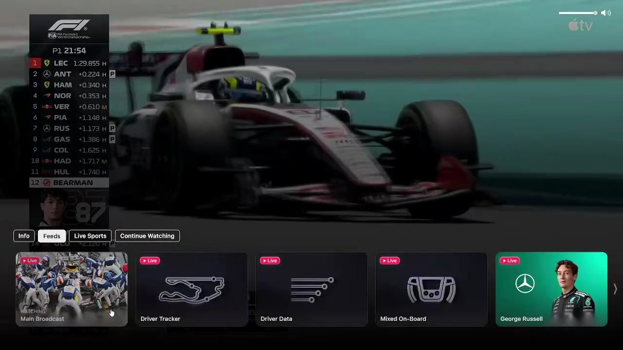 Apple TV F1 coverage Demo 2026 (Miami FP)