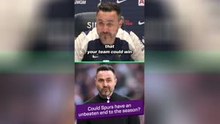 HELP ME! - De Zerbi jokes after reporter disputes Spurs unbeaten claim