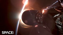 Amazing Views:   SpaceX Falcon Heavy Separation At Orbital Sunset