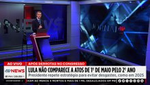 Lula não comparece a atos de 1º de Maio pelo 2º ano; Denise e Vilela comentam