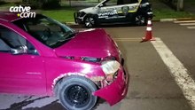 Motociclista fica ferido em batida entre moto e carro em Toledo