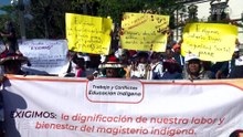 Profesores de educación básica exigen salario profesional de 28 mil pesos mensuales