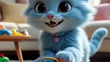 Cute Fluffy Kitten’s Toy Car Fun 😻🚗  Animated Short for All Ages