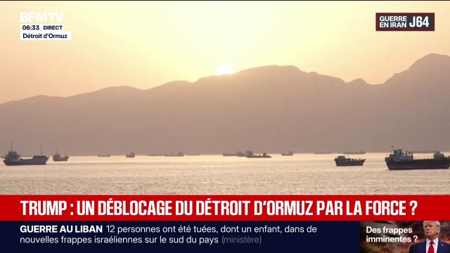 Guerre au Moyen-Orient: Donald Trump n'écarte pas un déblocage par la force du détroit d'Ormuz