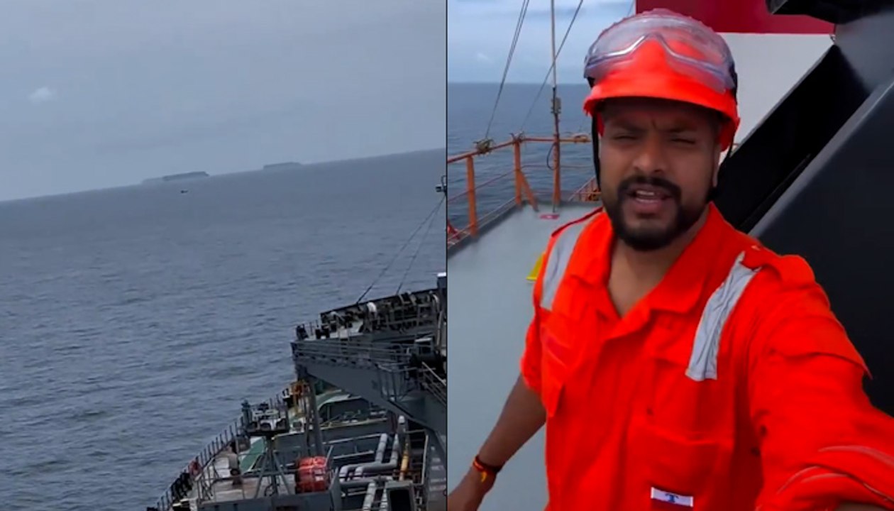 Indian Ship Crosses Strait of Hormuz But Stopped by US Navy | Tense Naval Standoff