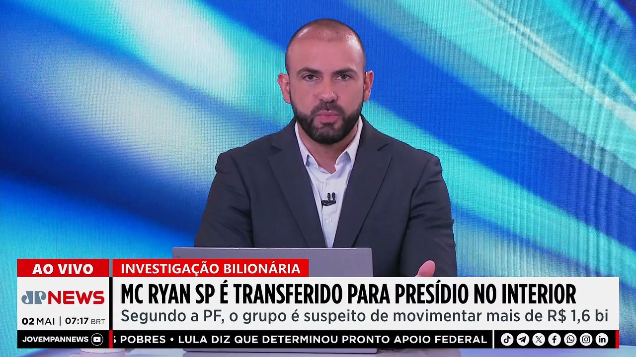 Esquema bilionário: MC Ryan SP é transferido para presídio no interior
