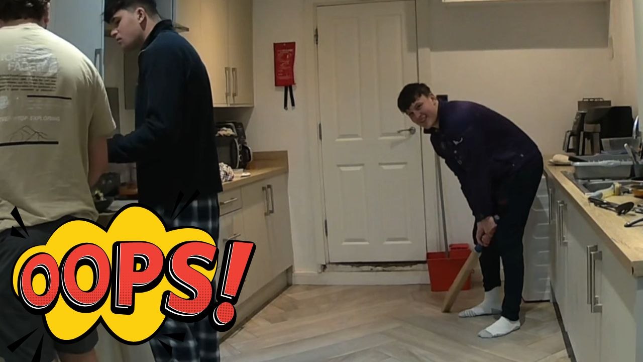 Indoor Cricket Swing Sends The Ball Into An Unexpected Target