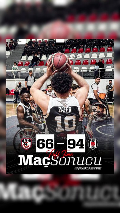 Gaziantep’te galibiyet bizim! 💪  Gazişehir Gaziantep SK 66-94 Beşiktaş   #EngellerBiziDurduramaz 🦅