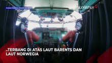 Penampakan Pesawat Pengebom Rudal Rusia Tu-95MS di Langit Laut Norwegia