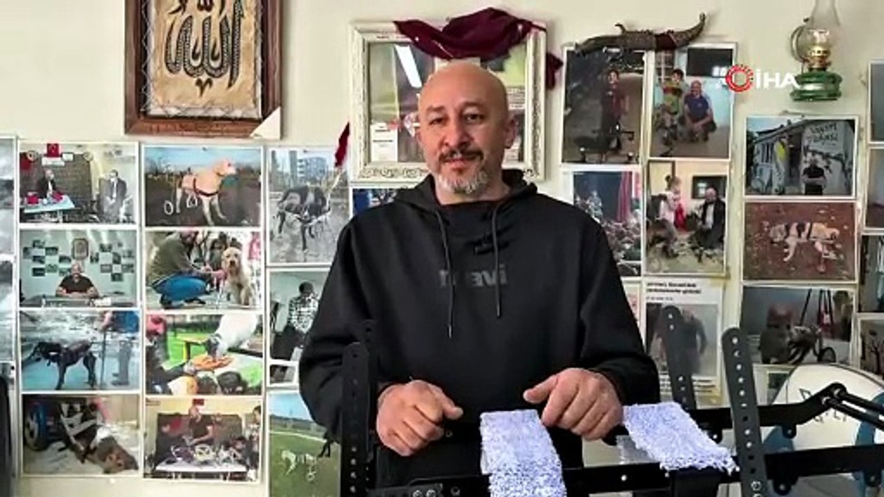 Dilovası'nın demir ustası engelli canlara umut oluyor! 9 yılda bin hayvanı ayağa kaldırdı
