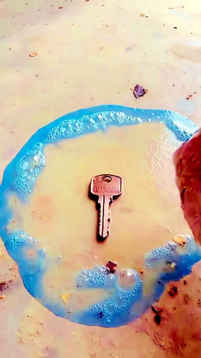 Satisfying Rusted Door Key Restoration! Fire & Chemical Reveal