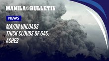 Mayon unloads thick clouds of gas, ashes