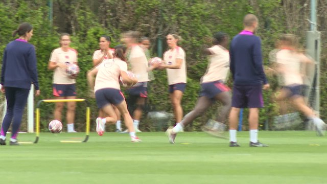 Último entrenamiento del FC Barcelona antes de la vuelta de las semifinales de la Champions