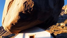 Spanish Town Built Under Giant Rocks