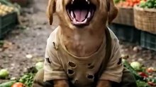 This poor puppy 🐕 didn't have a vegetable stall  so the police officer beat him badly 😭