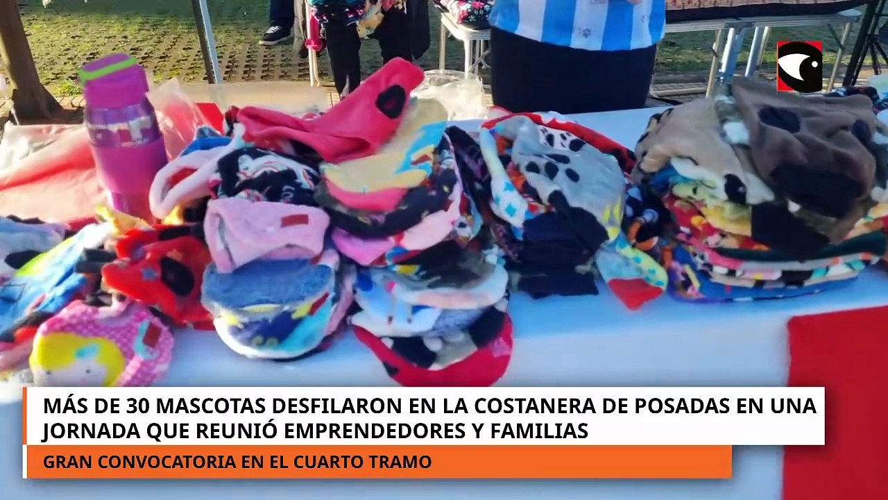 Más de 30 mascotas participaron del desfile en la costanera de Posadas