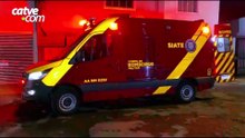 Mulher fica ferida após queda de cerca de dois metros no bairro Santa Felicidade, em Cascavel