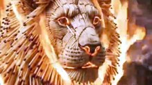 👉 🔥 I Made a Lion From Matches… Then Lit It! 🦁