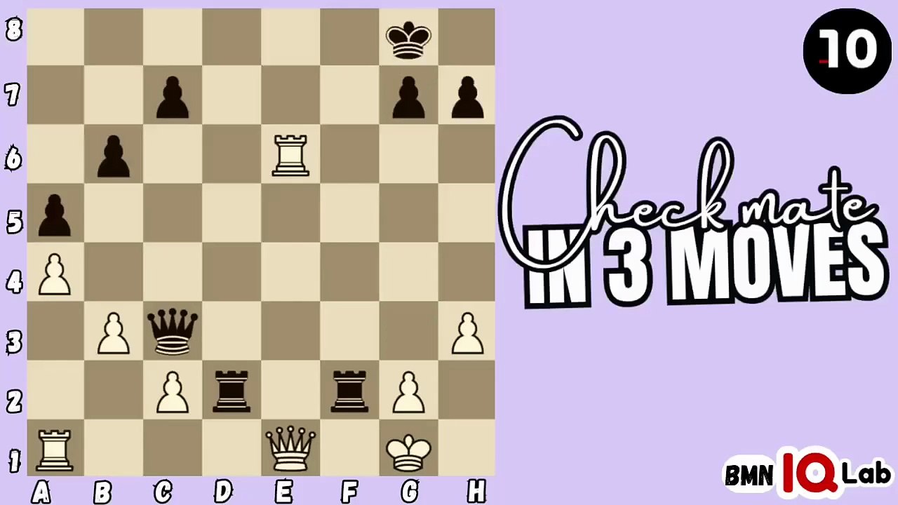 #ChessSkills ⚔️✨️ Can you checkmate in 3 moves? (Part 81) (White to play)♟️