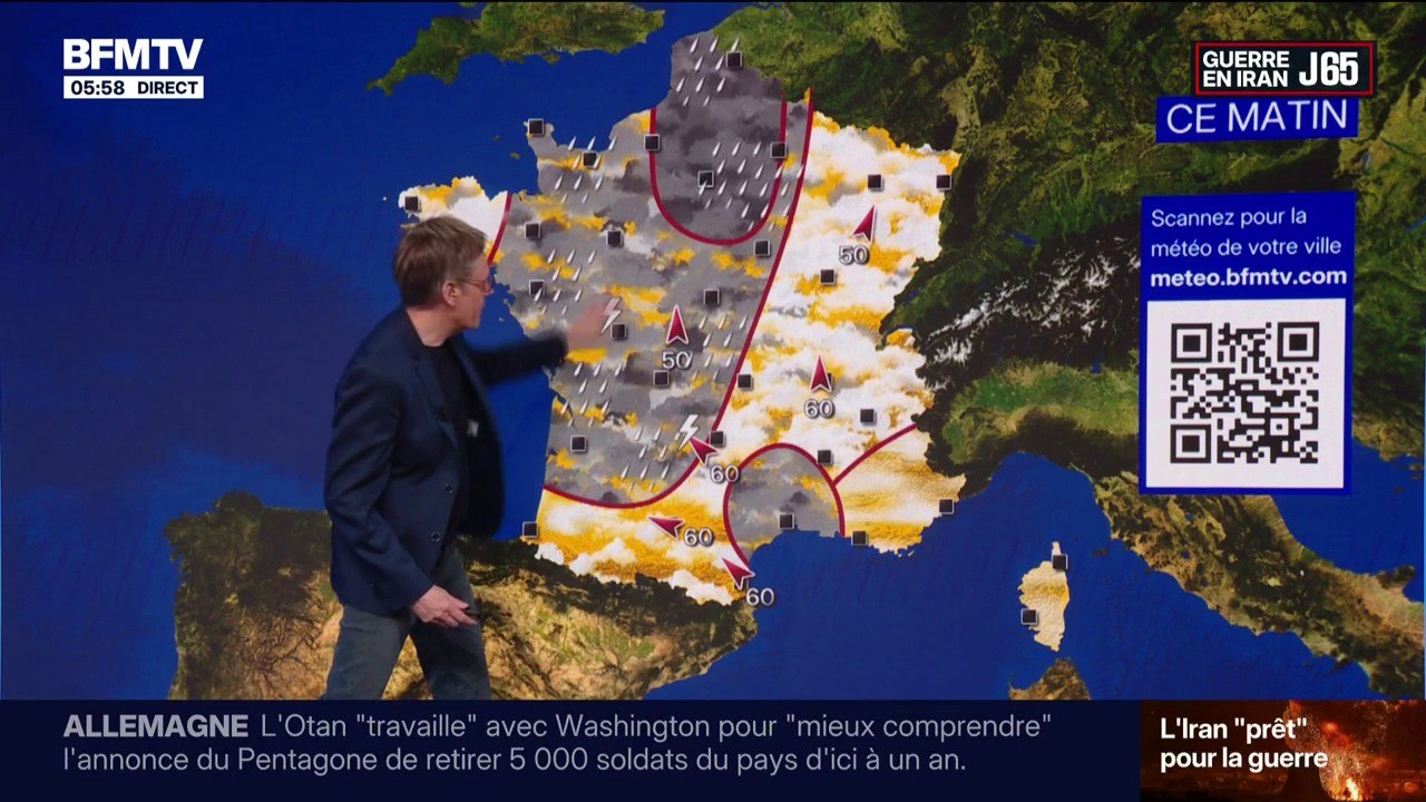 De la pluie et des orages qui progressent vers l'ouest: la météo de ce dimanche 3 mai