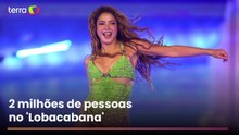 ‘Lobacabana’: Shakira reúne 2 milhões de pessoas em Copacabana, no Rio de Janeiro