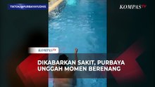 Momen Menkeu Purbaya Berenang di Tengah Viral Kabar Dirinya Sakit