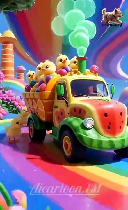 Cute chicks or duck dancing cartoon video