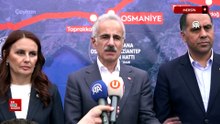 Bakan Uraloğlu,Mersin-Gaziantep hızlı tren hattını inceledi