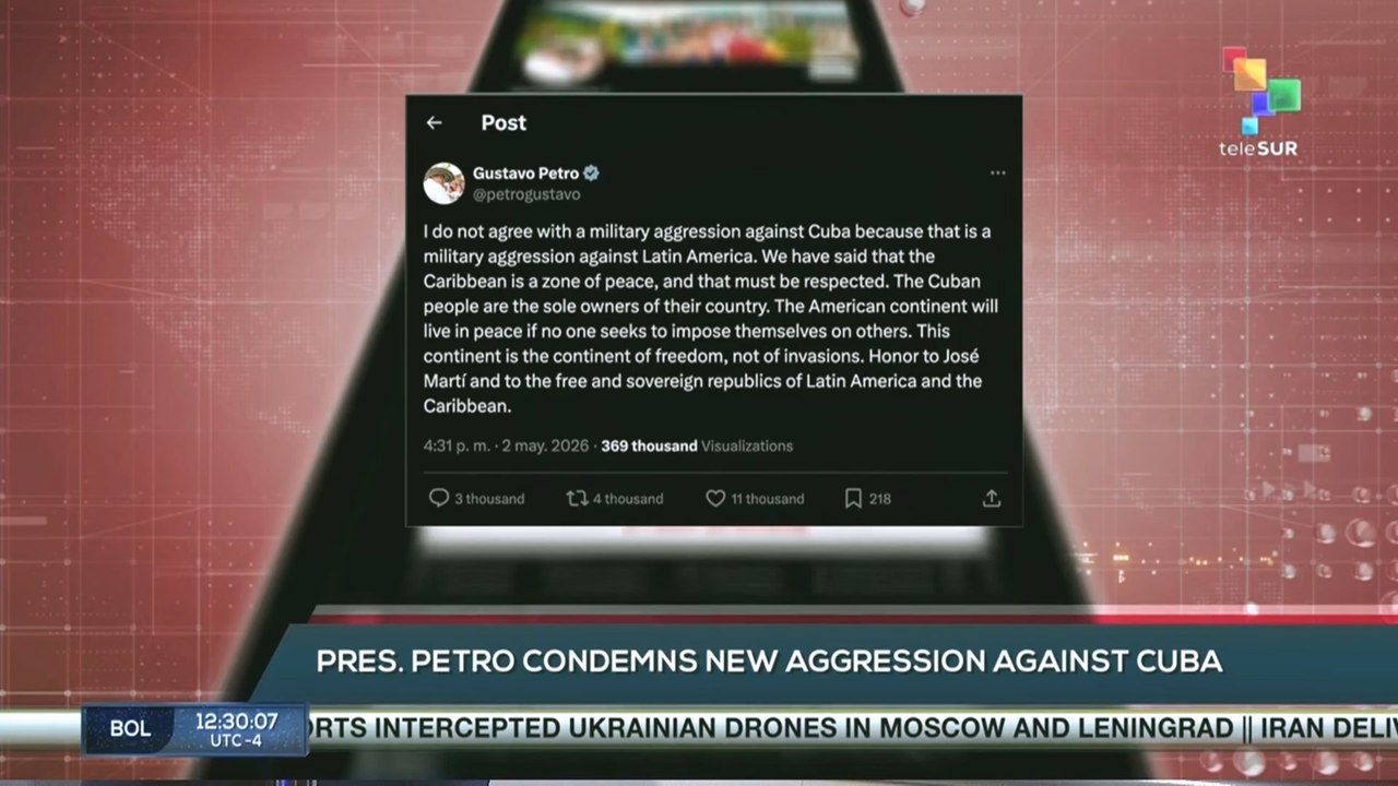 Pres. Petro condemns new aggression against Cuba