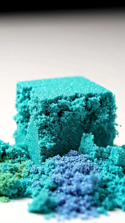 Mesmerizing Rainbow Sand Pour: Ultra Slow Motion Color Blending & Sand ASMR