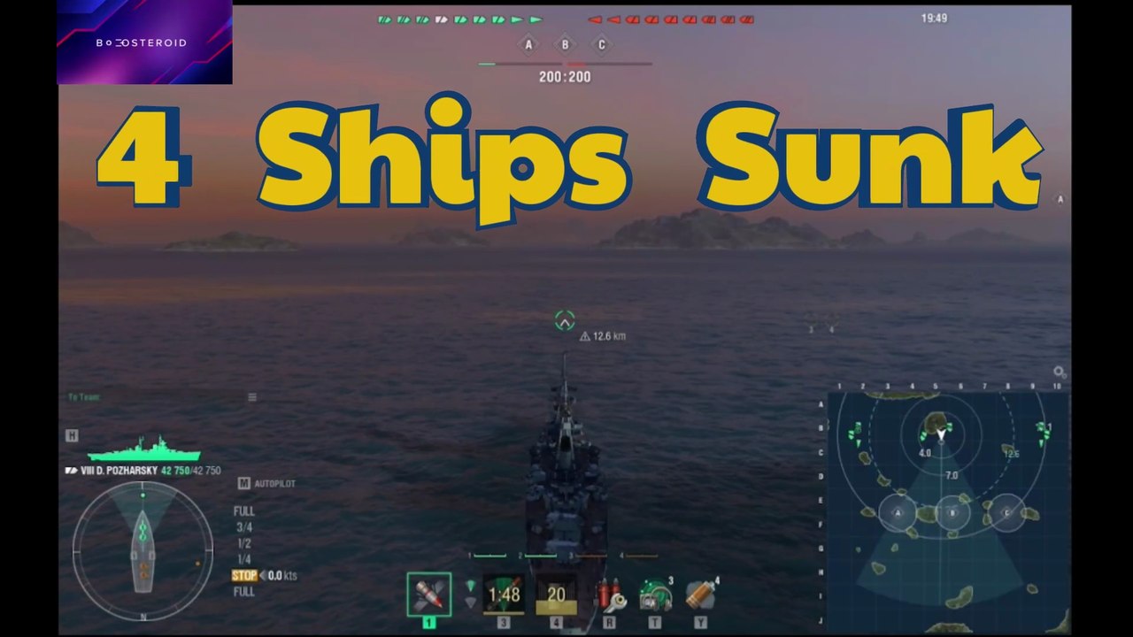 World of Warships 4 ships sunk