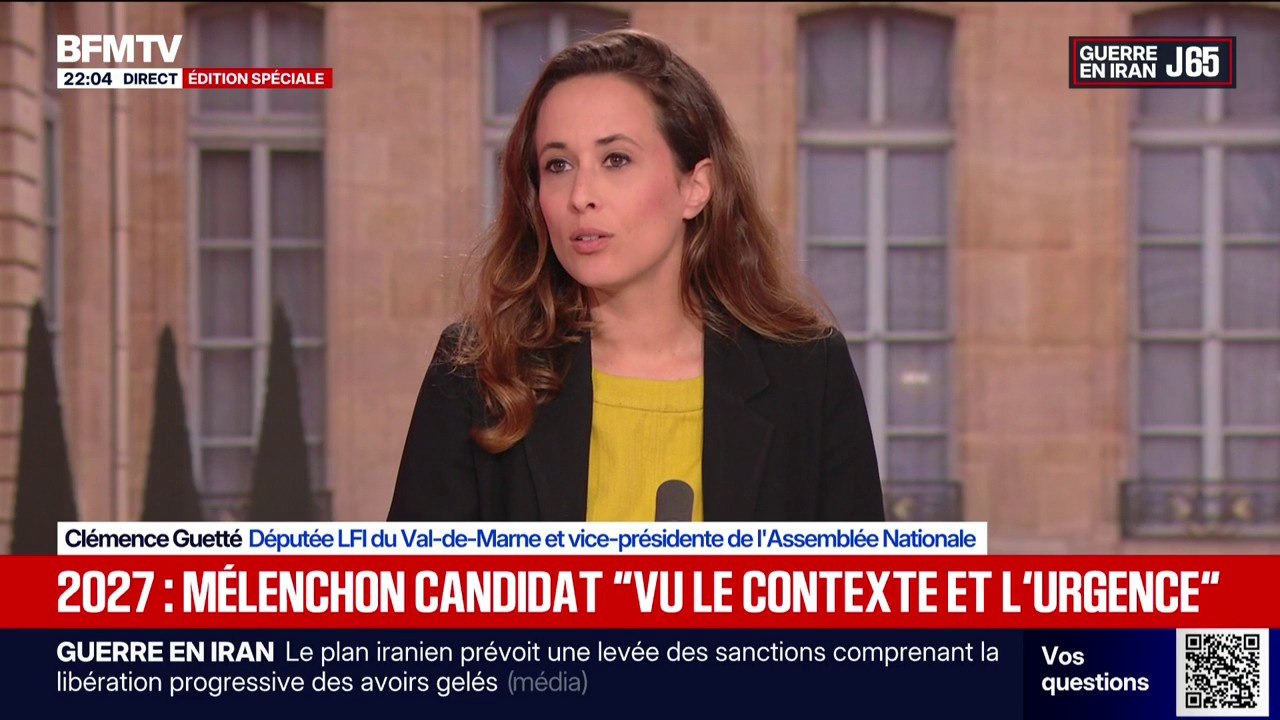 Jean-Luc Mélenchon, candidat pour l'élection présidentielle: "Il était temps qu'à gauche quelqu'un propose une alternative et une candidature crédible", explique Clémence Guetté, députée LFI