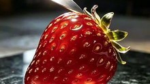 Cutting glass strawberry 🍓 ASMR
