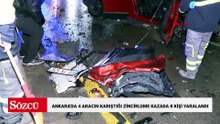 Ankara'da 4 aracın karıştığı zincirleme kazada 8 kişi yaralandı